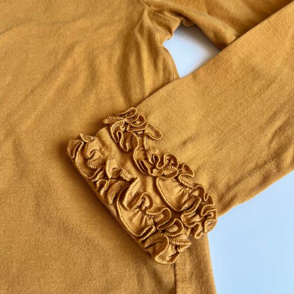 Ruffle Butts Butterscotch Long Sleeve Ruffle Top 6 - Picture 5 of 8